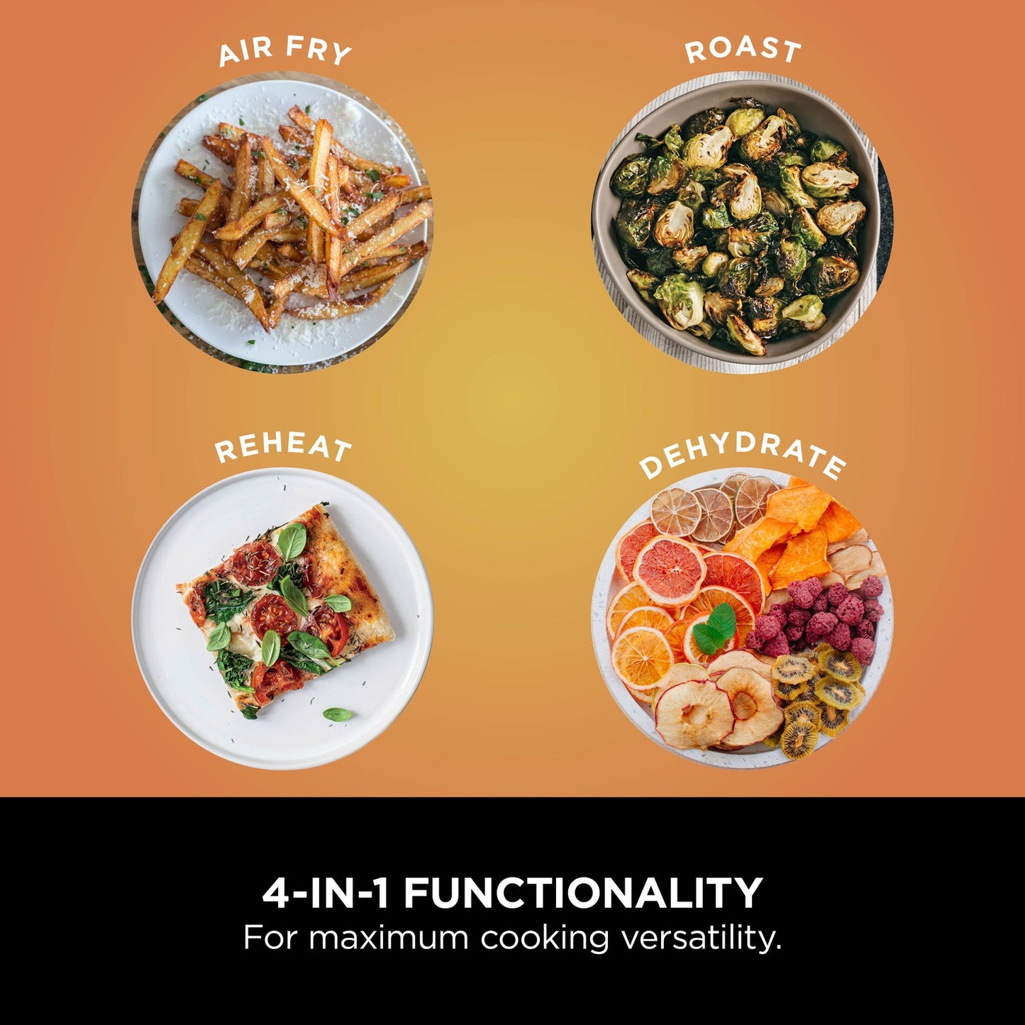 Ninja Air Fryer PRO [AF140UK] Roast, Dehydrate, Reheat, 4 Functions, 4.7L