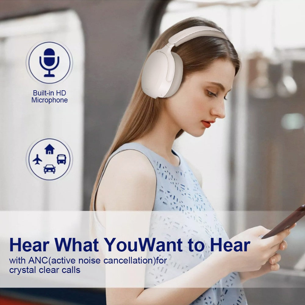 Wireless Bluetooth Headphones with Noise Cancelling Over-Ear Stereo Earphones UK