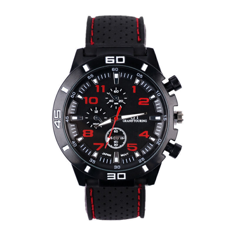 Men’s Military Watch Leather Date Quartz Analog Army Casual Dress Wrist Watches