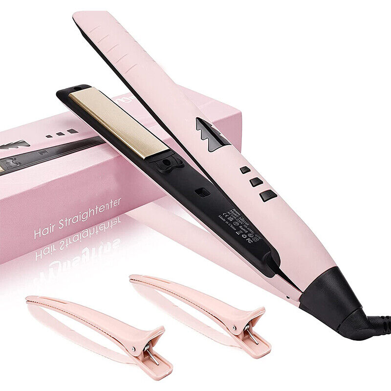 Hair Straightener Curler 2in1 Flat Iron Fast Heat Digital Straightening Irons UK