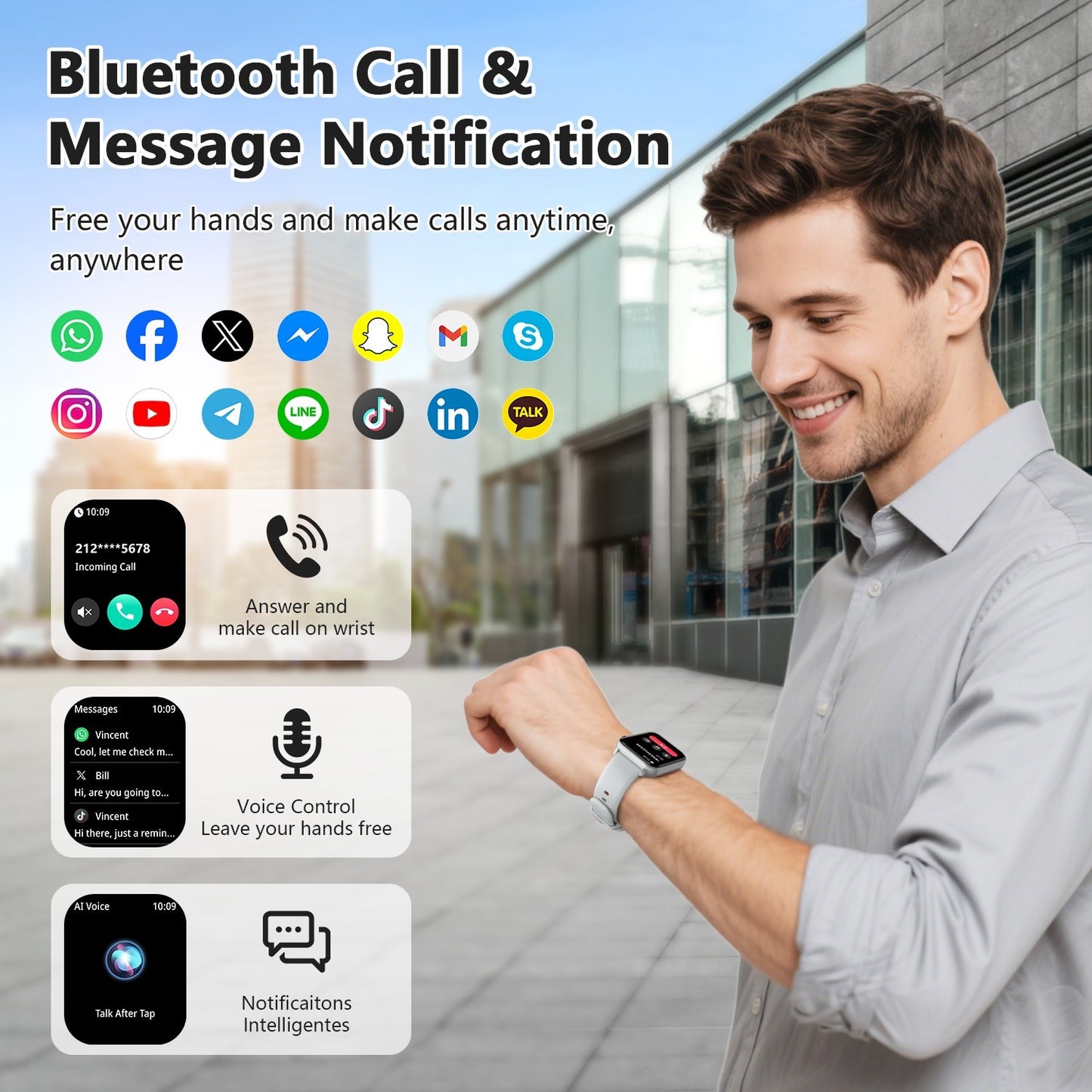 Smart Watch Women Android Ladies Fitness Bluetooth Call Watch for iPhone Samsung