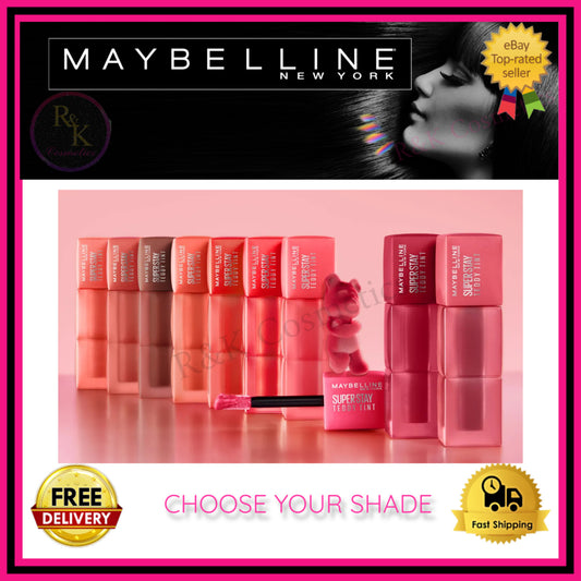 Maybelline New York Super Lip stain Stay Teddy Tint - Choose Your Shade - New -