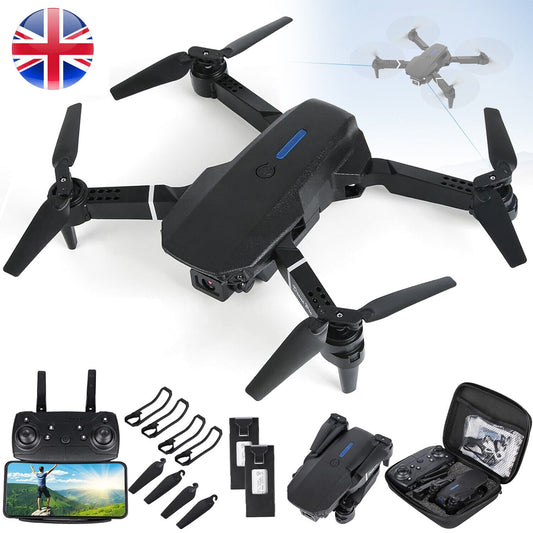 4K Drone with HD Dual Camera Drones WiFi FPV Foldable RC Quadcopter 3 Batteries