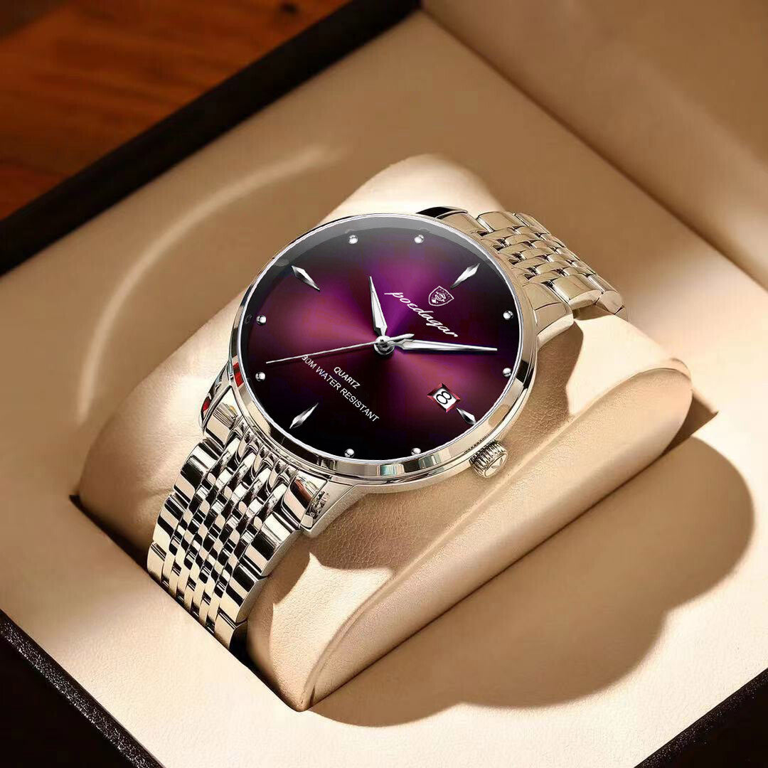 Mens Quartz Watch Waterproof Luminous Stainless Steel Watches Date Wristwatch UK