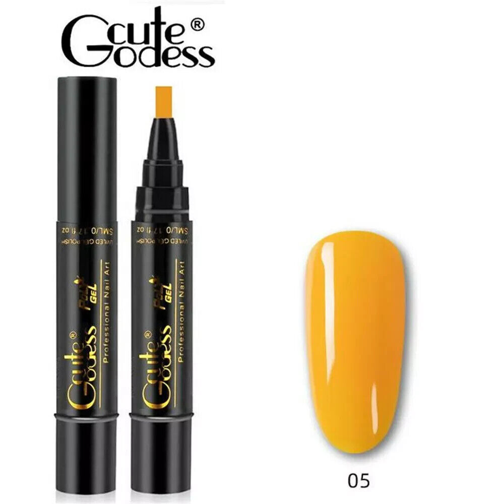 3 In 1 Gel Polish Nail Art Pen One Step Gel Varnish Base Coat Pencil Manicure