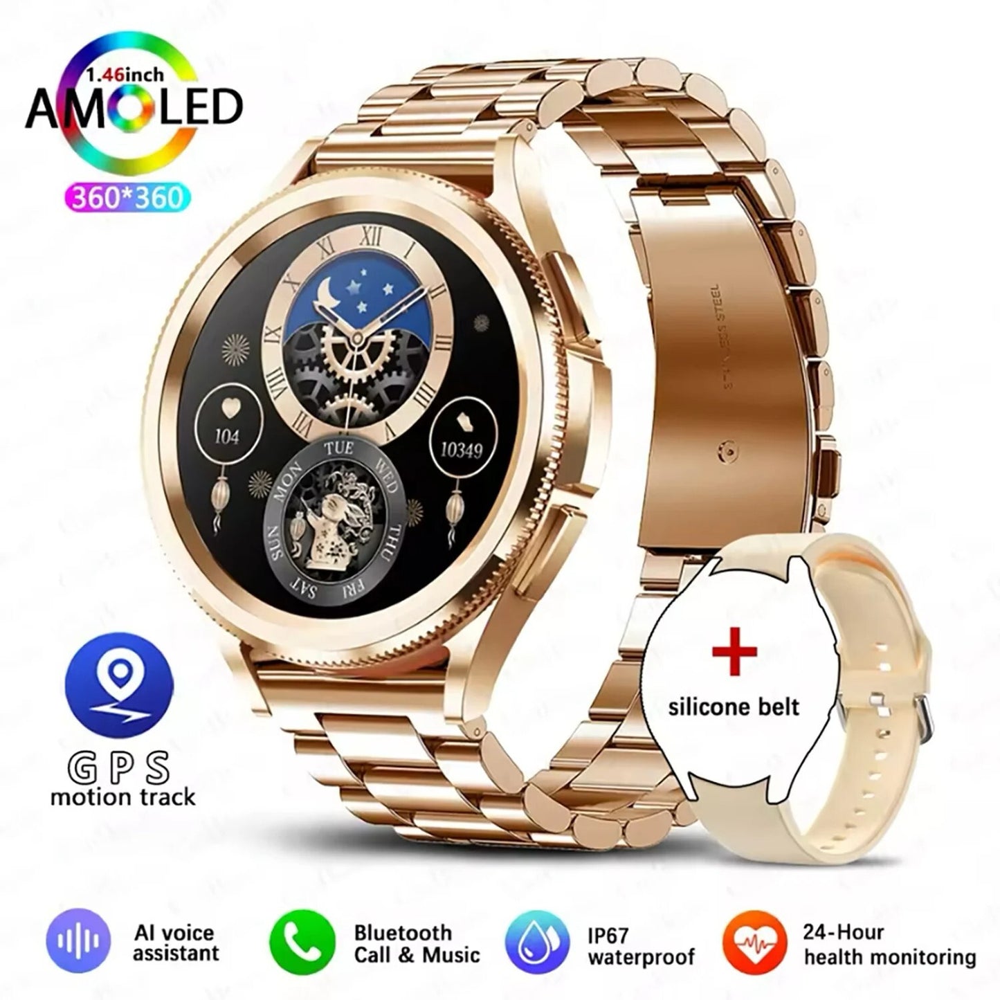 Smartwatch For Samsung Galaxy 6 Men Women Gps Sports Best Quality