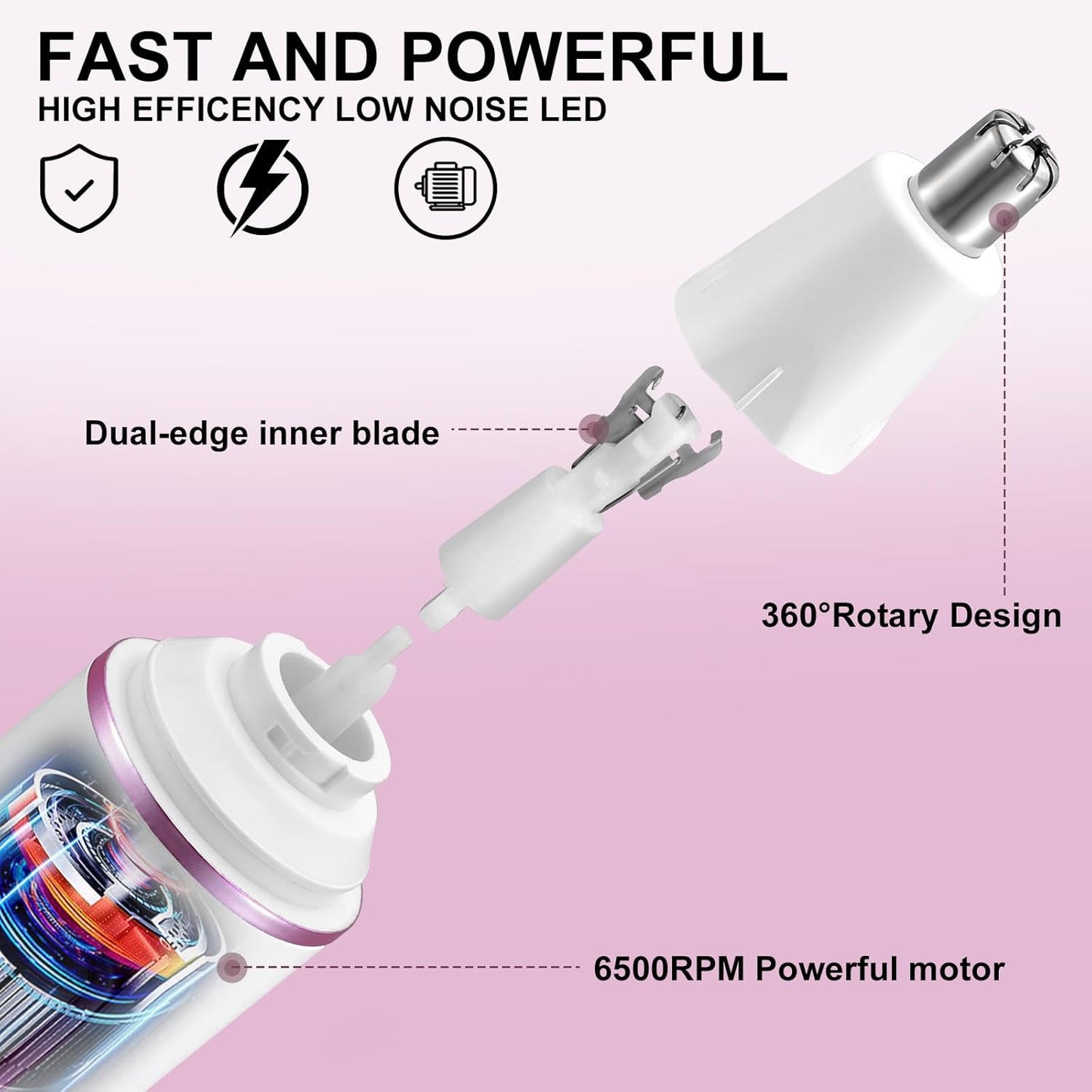 Painless Nose Hair Trimmer for Women 2025 Upgrade Nose Trimmer Ladies Noses Hair