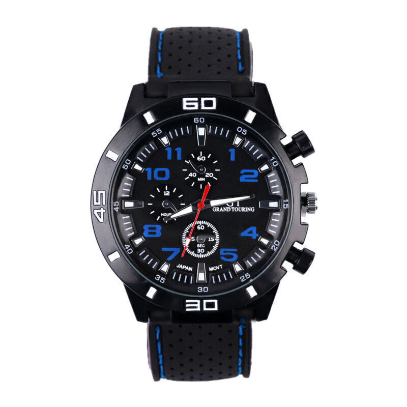 Men’s Military Watch Leather Date Quartz Analog Army Casual Dress Wrist Watches