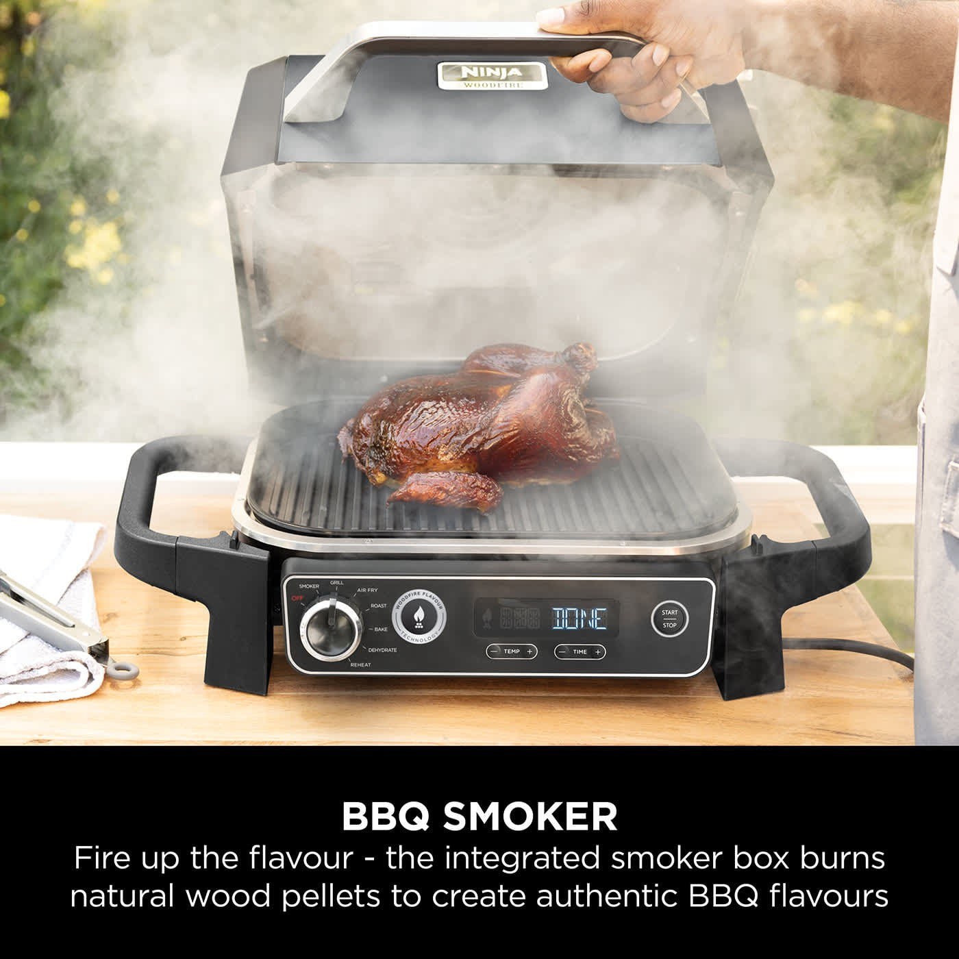 Ninja Woodfire Electric Outdoor BBQ Grill & Smoker [OG701UK]