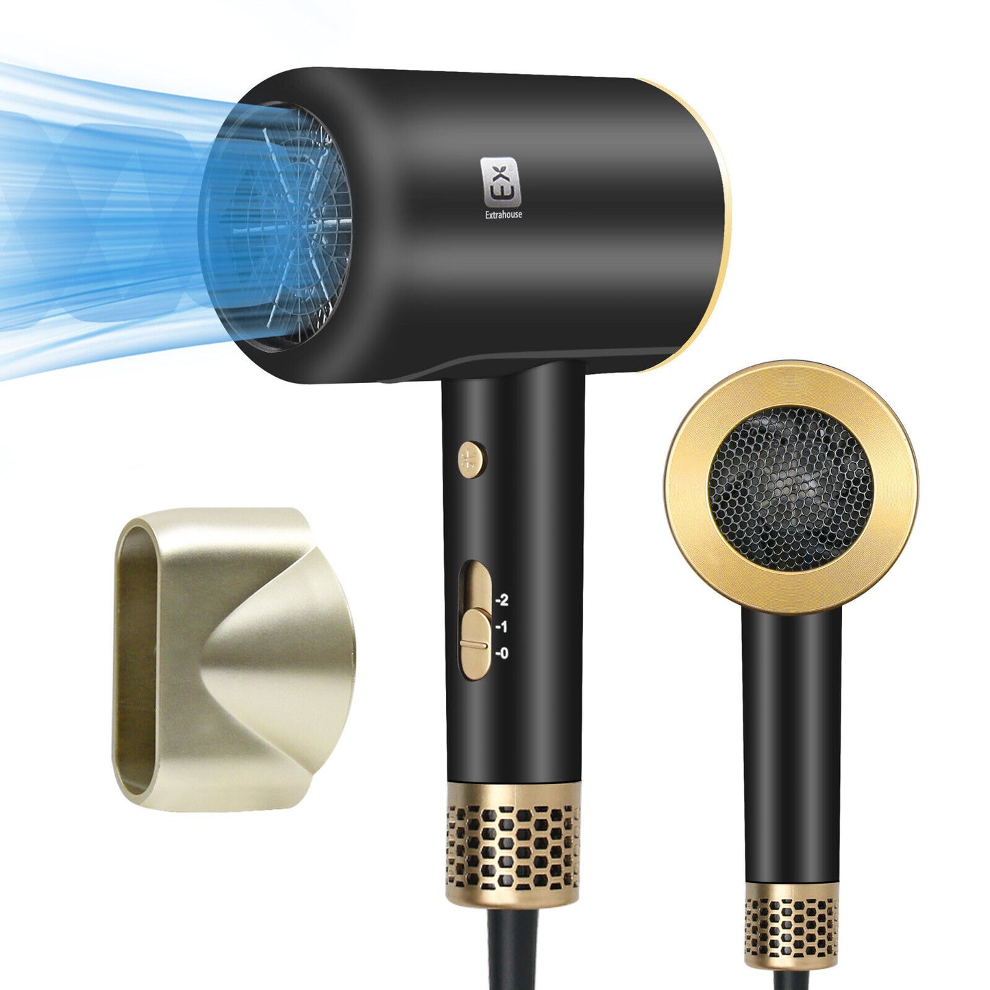Professional Hair Dryer with Diffuser Household Fast Dry Electric Hairdryer UK