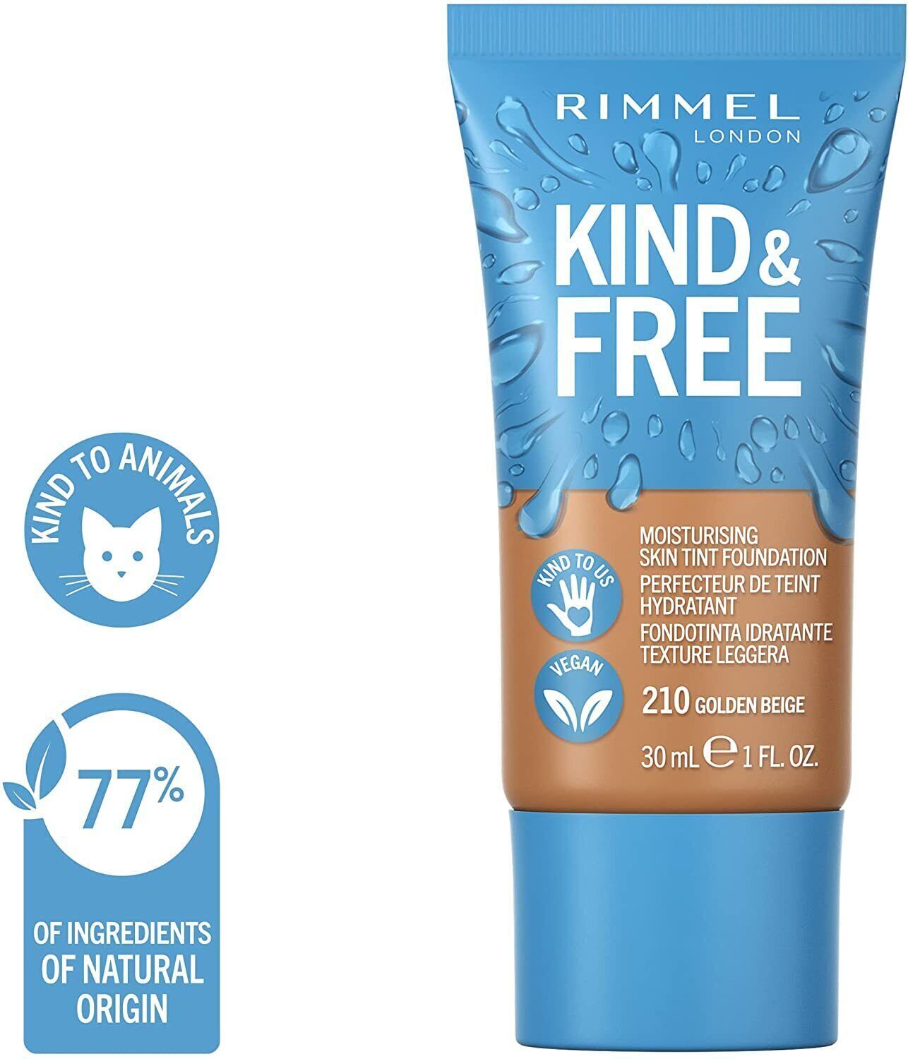 Rimmel Kind & Free Moisturising Skin Tint Foundation 30ml - Various Shade - New