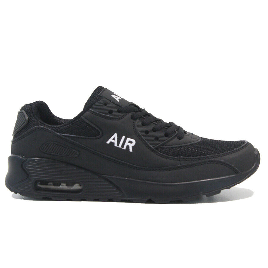 MENS SHOCK ABSORBING RUNNING TRAINERS CASUAL LACE GYM WALKING SPORTS SHOES SIZE