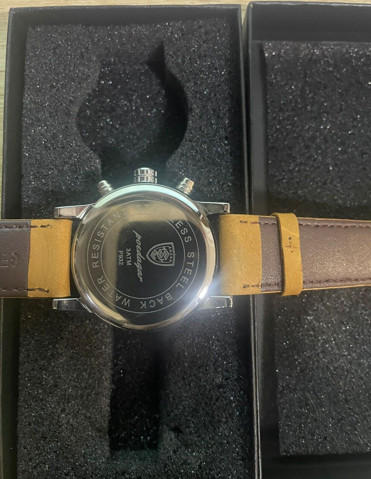 Mens Luxury Watch Waterproof Luminous Date Chronograph Leather Quartz Wristwatch