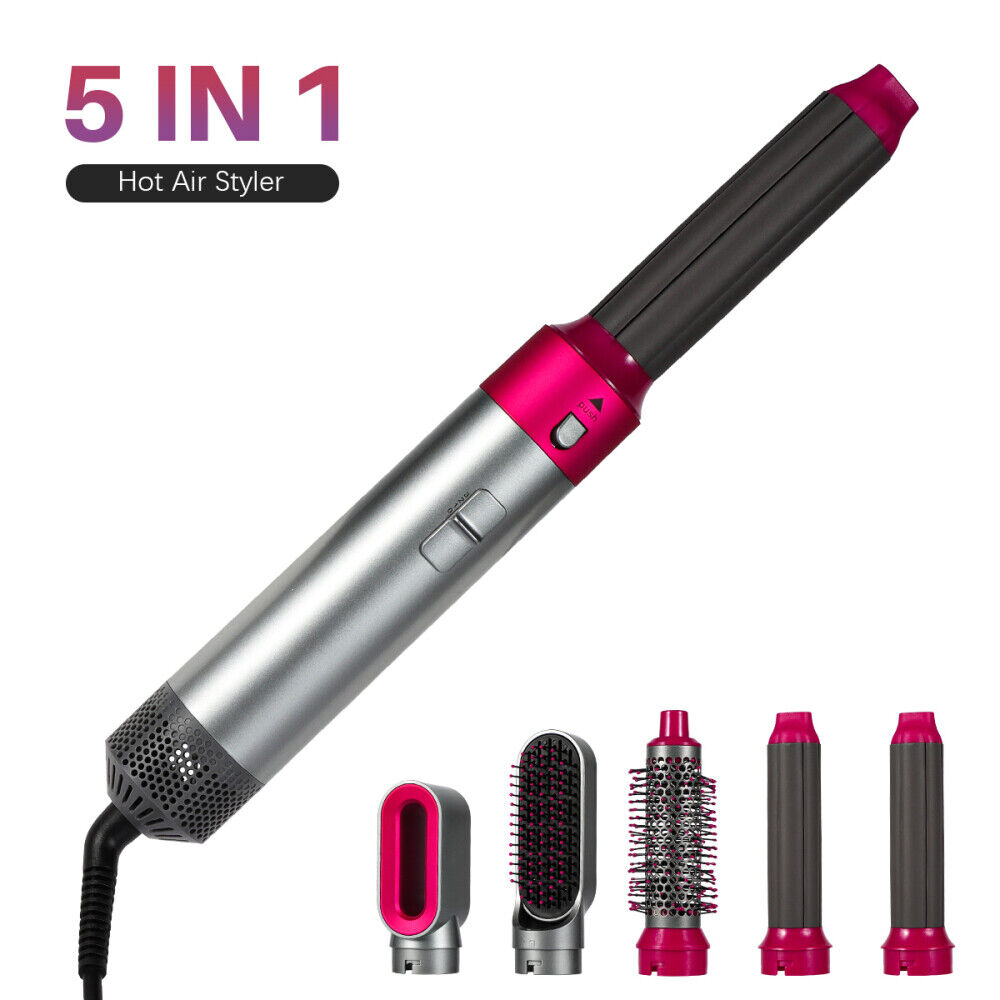 5 in 1 Professional Air Wrap Hair Styler Curler Straightner Hot Air Brush Hot UK