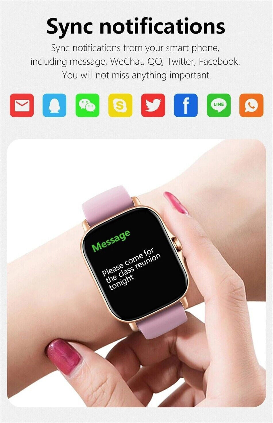 Smart Watch Men Women Fitness Tracker Blood Pressure Heart Rate Sport Watches UK