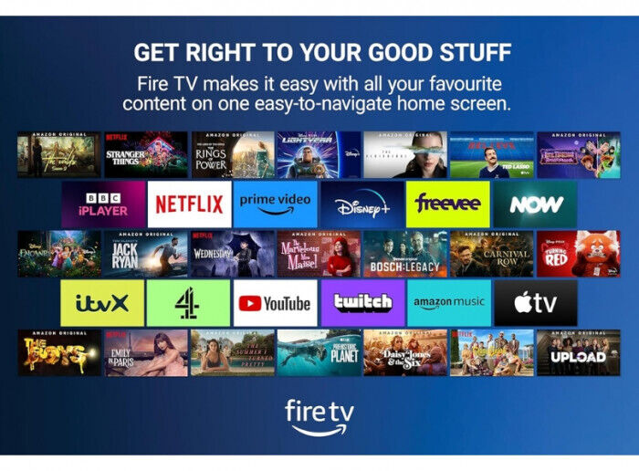 Finlux 65" Inch 4K LED Ultra HD HDR Smart Fire TV With Freeview Play - 65MU24F