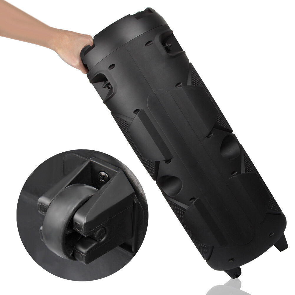 6000W Bluetooth Speaker Portable Dual Sub Woofer Heavy Bass Party DJ System Mic