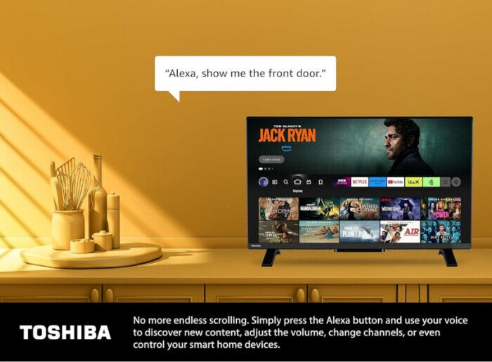 Toshiba 32 Inch Smart Fire TV HD Ready HDR LED 720p Freeview Play - 32WF2F53DB