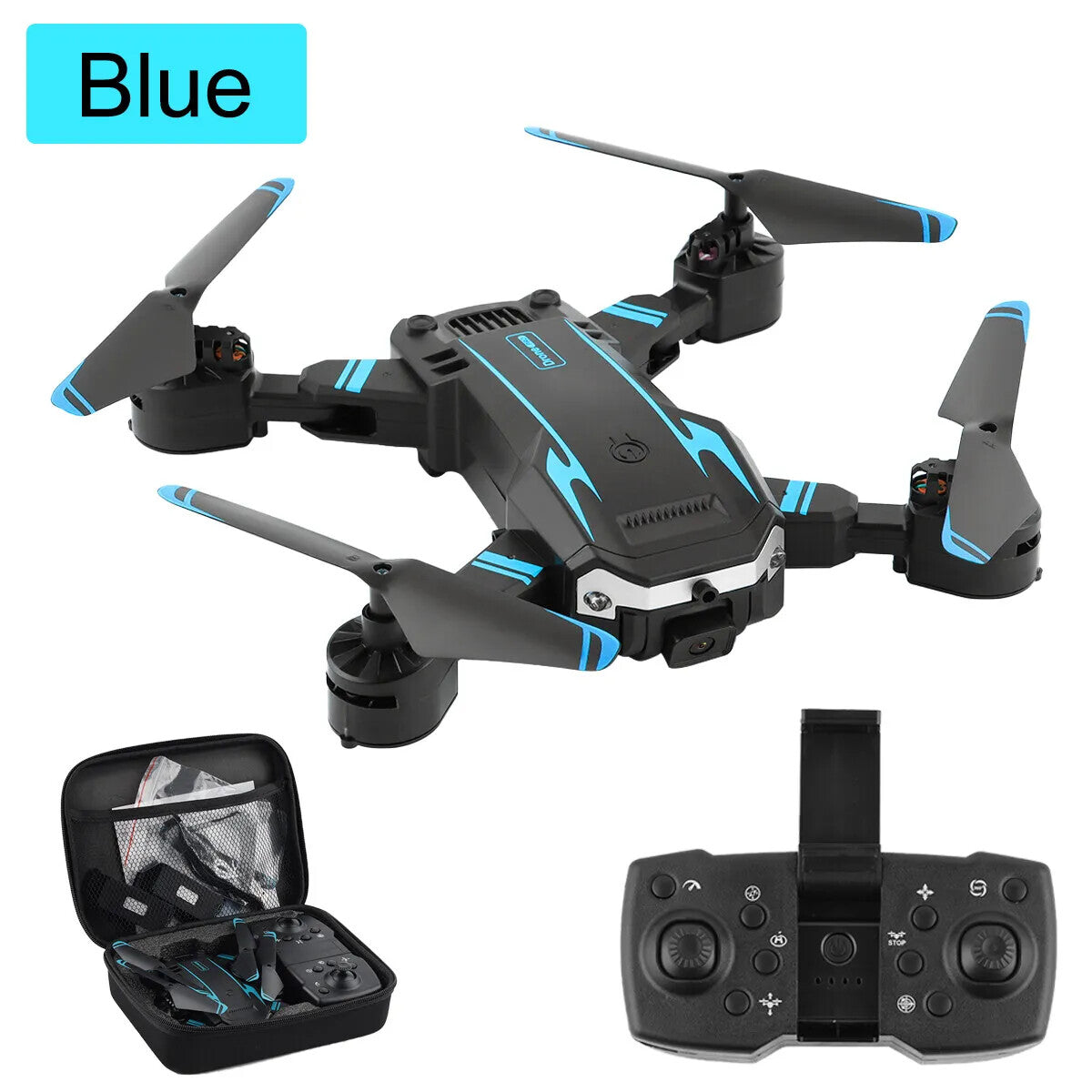 8K HD Drone Dual Camera WIFI FPV GPS Foldable Selfie RC Quadcopter +4 Batteries