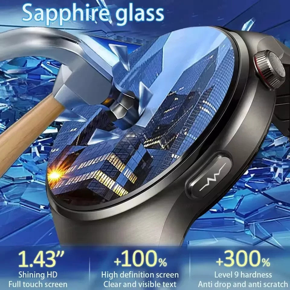 UK 2025 New Medical Grade Smart Watch Blood Pressure Oxygen Heart Rate Bluetooth