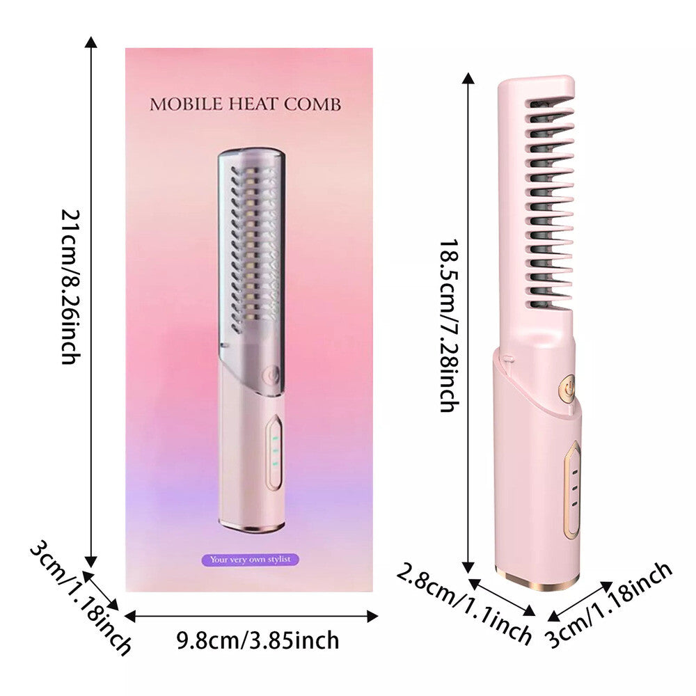 Hair Straightener Brush Anti Scald Hair Cordless Hair Straightener Brush