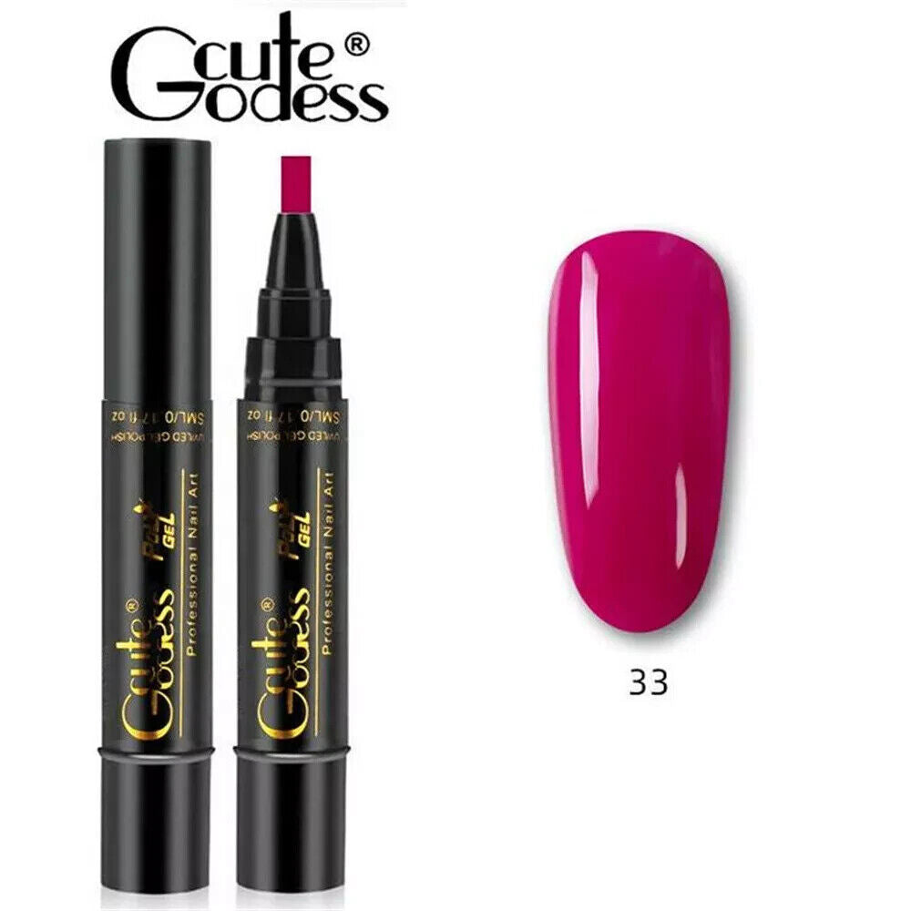 3 In 1 Gel Polish Nail Art Pen One Step Gel Varnish Base Coat Pencil Manicure