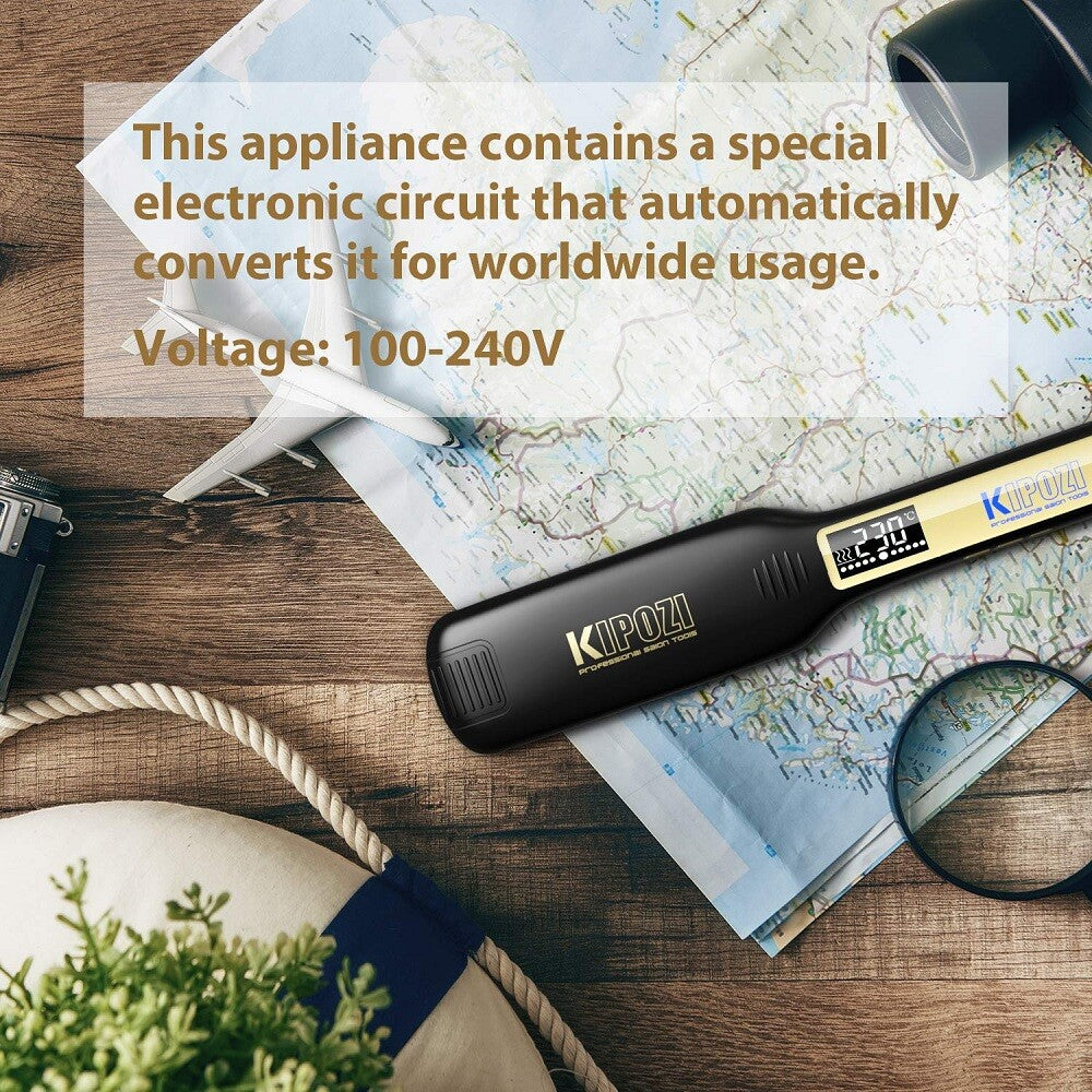 KIPOZI Professional Hair Straighteners Wide Plates Digital Display Heat up Fast