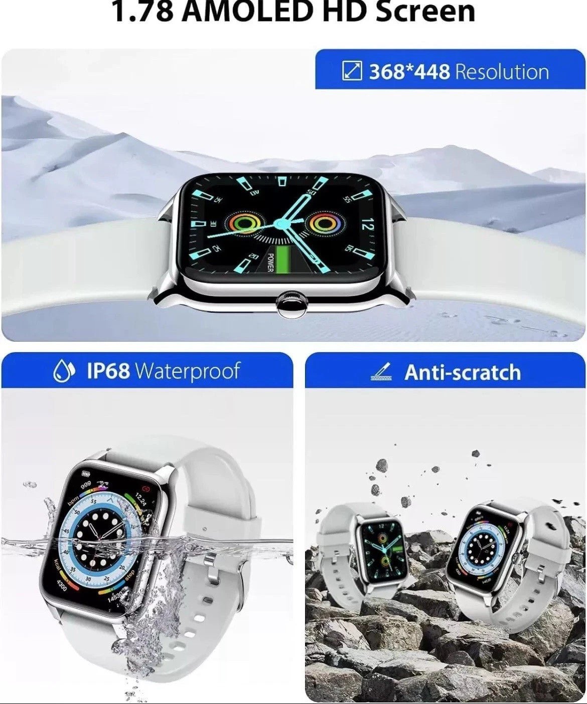 Smart Watch Men Women Fitness Tracker Blood Pressure Heart Rate Sport Watches UK