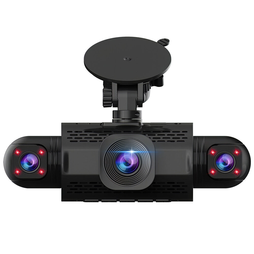 360° 4 Channel Dash Cam 1080P 4 Lens Front Rear Inside Driving Recorder G-Sensor