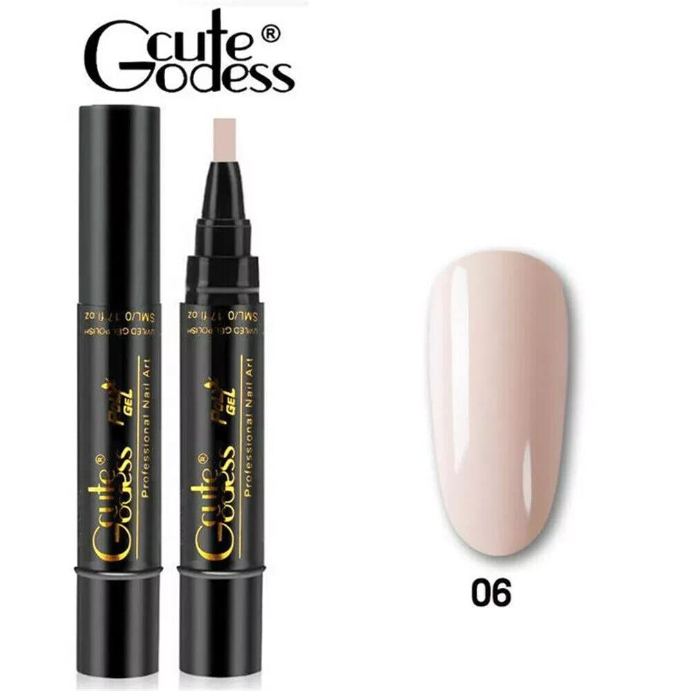 3 In 1 Gel Polish Nail Art Pen One Step Gel Varnish Base Coat Pencil Manicure