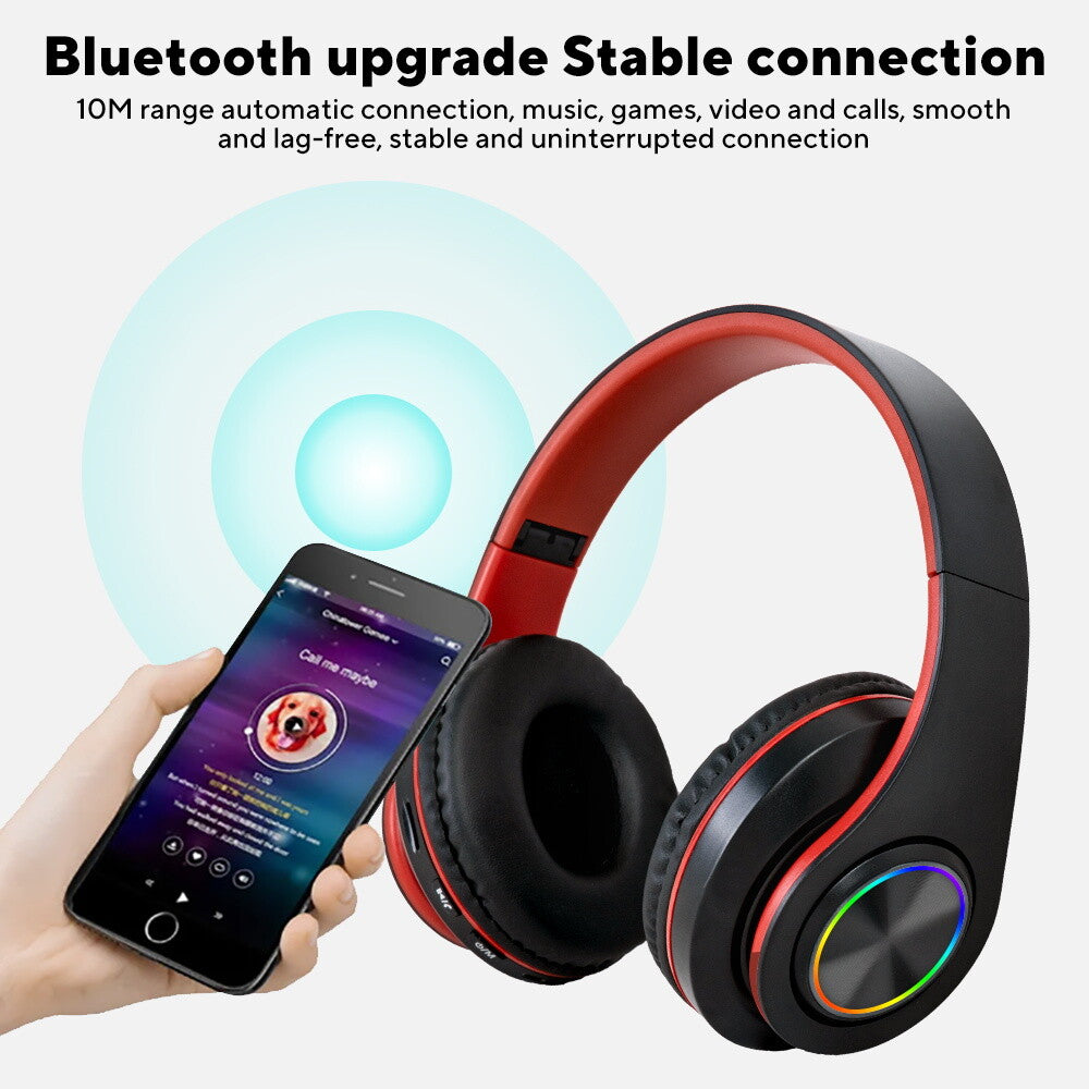 Wireless Bluetooth Headphones with Noise Cancelling Stereo Over-Ear Earphones UK