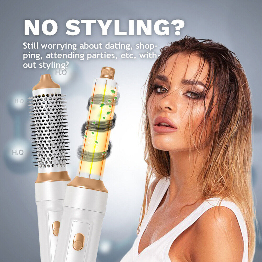 5 in 1 Professional Air Wrap Hair Styler Curler Straightner Hot Air Brush Hot UK