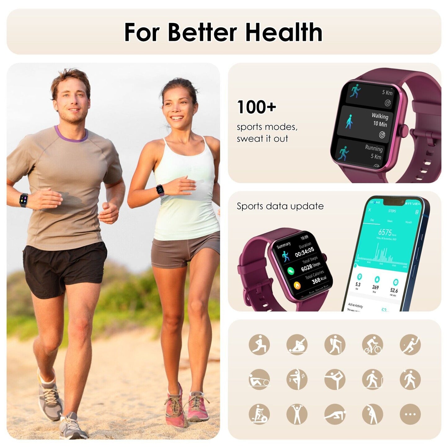 Women Alexa Smart Watch Fitness Bluetooth Call Watch for Android iPhone Samsung