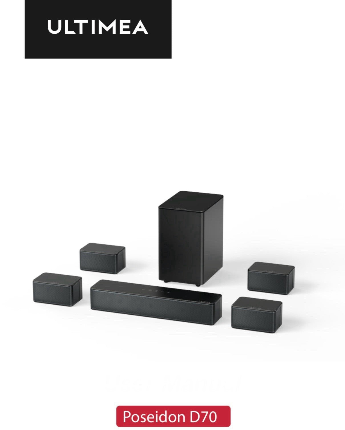 ULTIMEA 7.1ch Sound Bar with Dolby Atmos, Surround Sound TV System, Poseidon D70