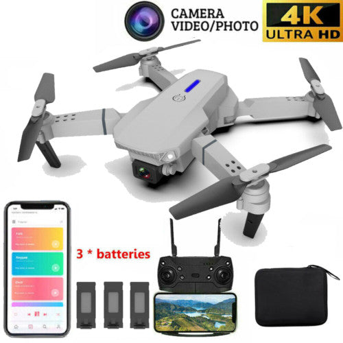 4K HD Drone X Pro Selfie Camera WIFI FPV Foldable RC Quadcopter 3 Batteries
