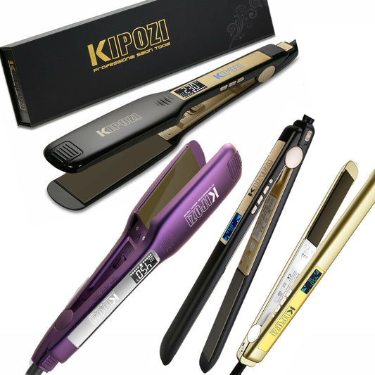 KIPOZI Pro 2 In1 Hair Straighteners Travel 230C Digital Display 30S Instant Heat