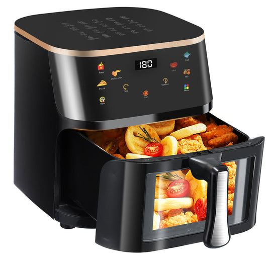 9L Large Air Fryer 1400W Low Fat Oil free Healthy Oven Frying Kitchen Cooker UK