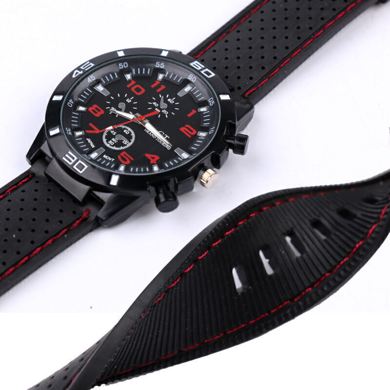 Men’s Military Watch Leather Date Quartz Analog Army Casual Dress Wrist Watches