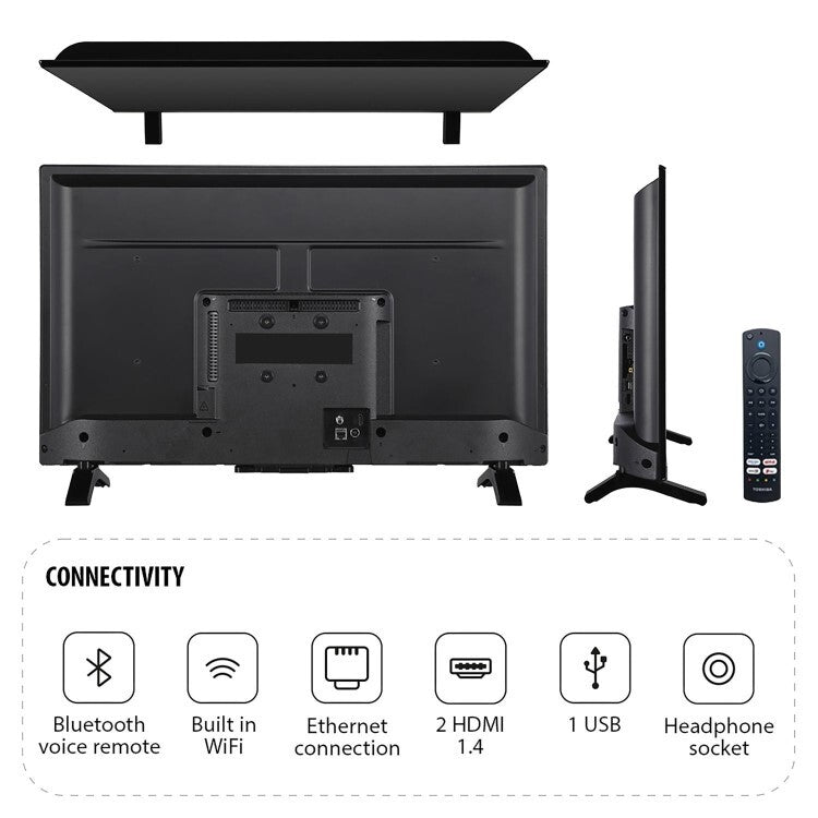 Toshiba 32 Inch Smart Fire TV HD Ready HDR LED 720p Freeview Play - 32WF2F53DB
