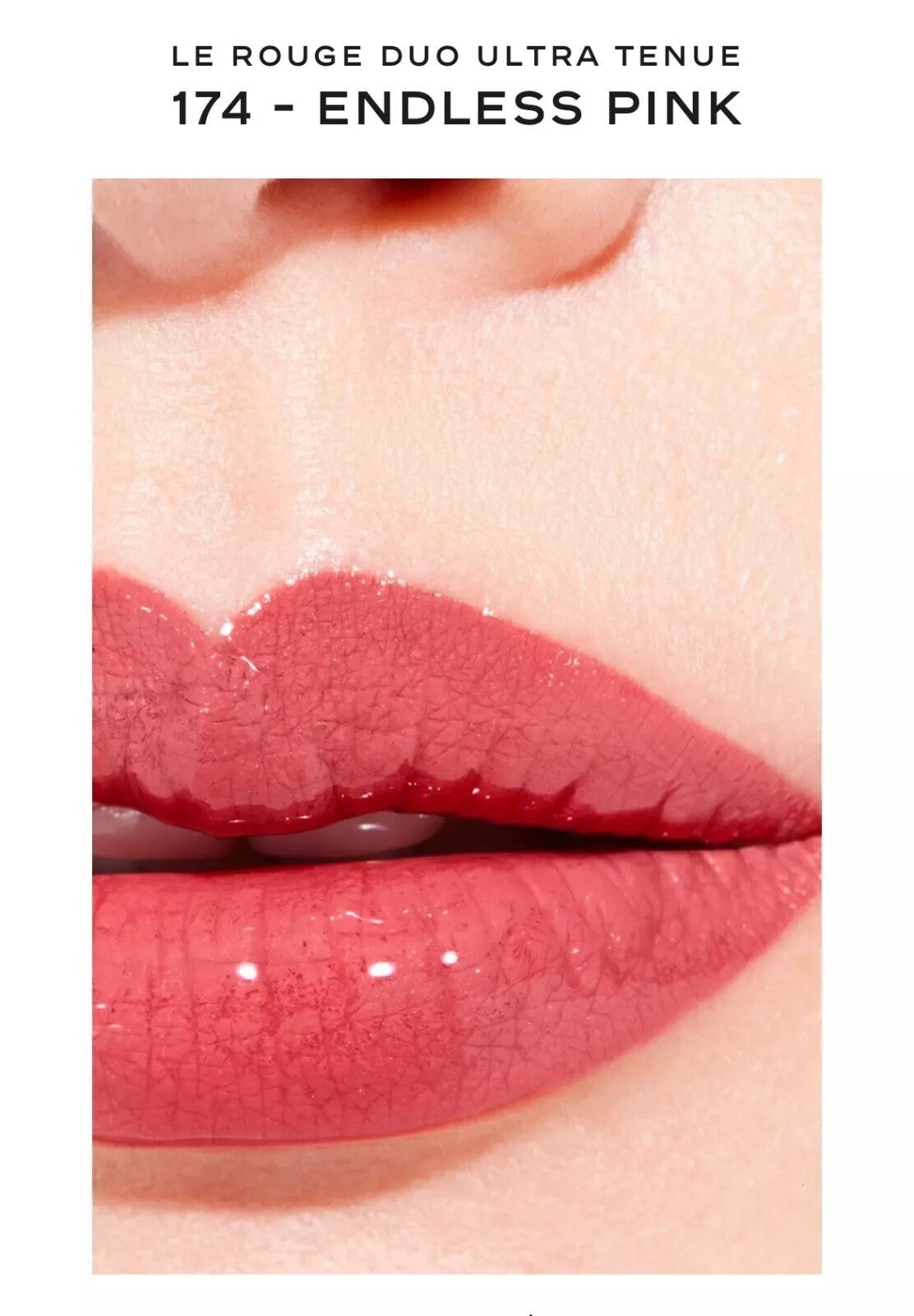 CHANEL Lip Colour LE ROUGE DUO ULTRA TENUE glossy lipstick- Endless Pink 174