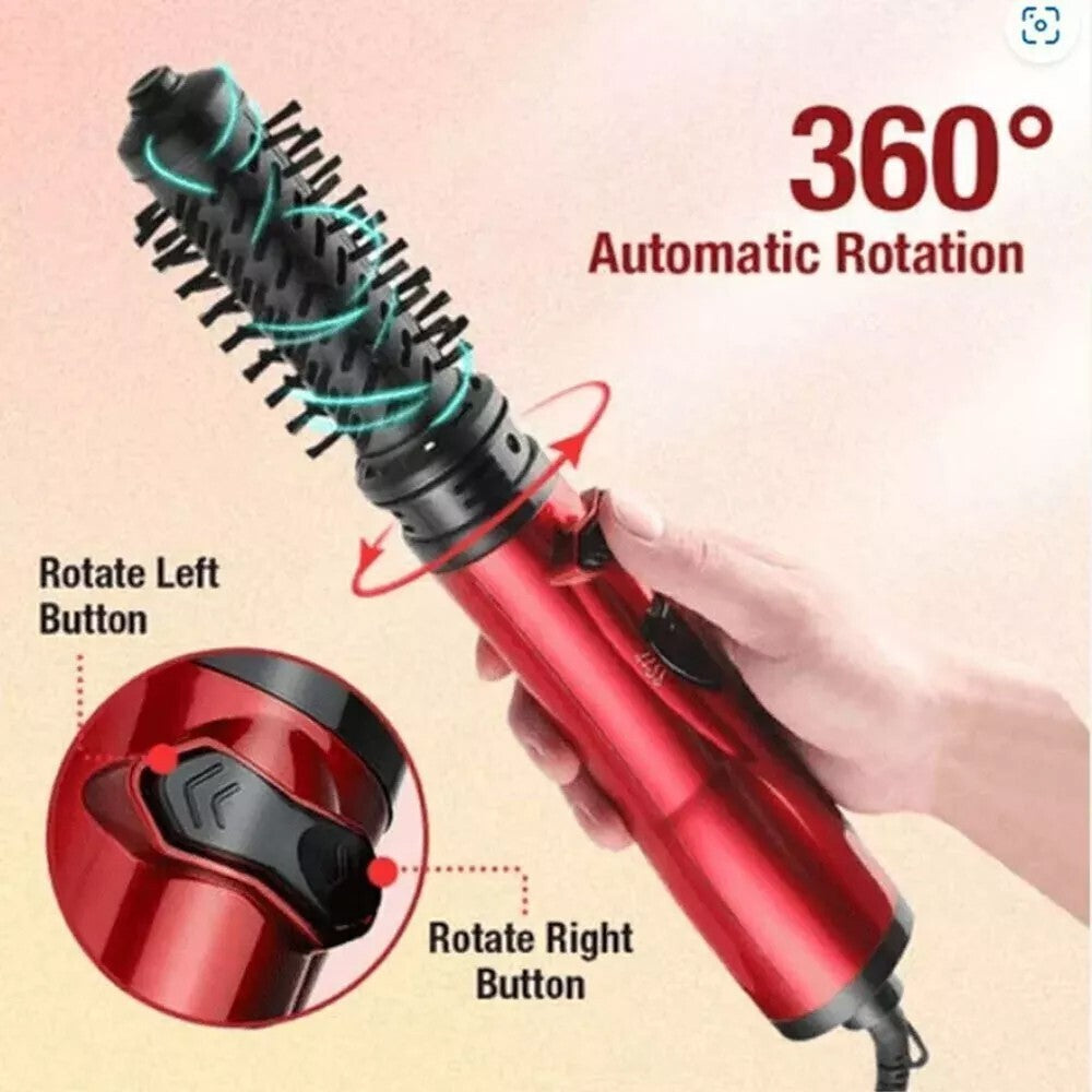 3in1 Hot Air Styler and Rotating Hair Dryer Brush Hair Straightener Curler Comb