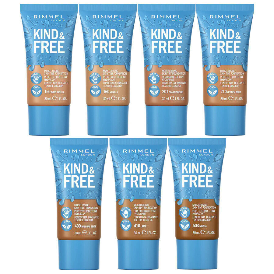 Rimmel Kind & Free Moisturising Skin Tint Foundation 30ml - Various Shade - New