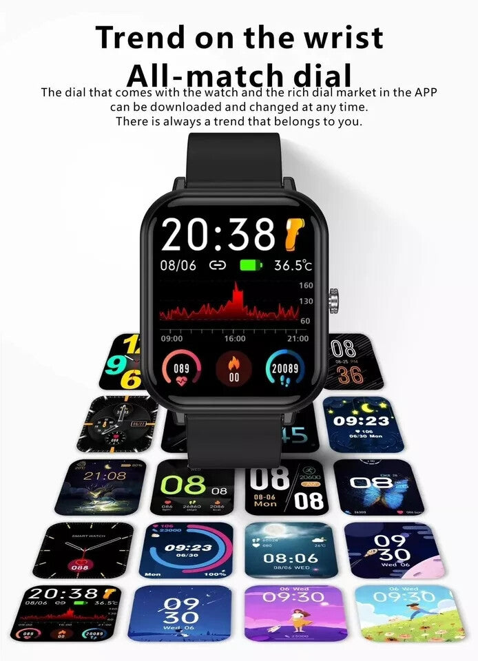 Smart Watch Men Women Fitness Tracker Blood Pressure Heart Rate Sport Watches Uk