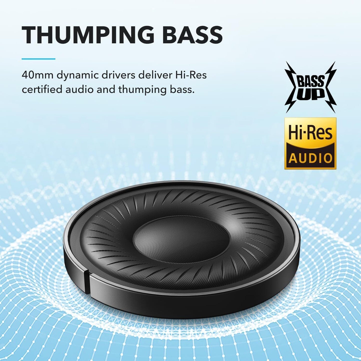 soundcore by Anker Q20i Hybrid Active Noise Cancelling Headphones Large Bass App