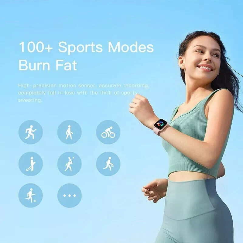 Alexa Smart Watch Calls Bluetooth Heart Rate Blood Pressure iPhone Samsung