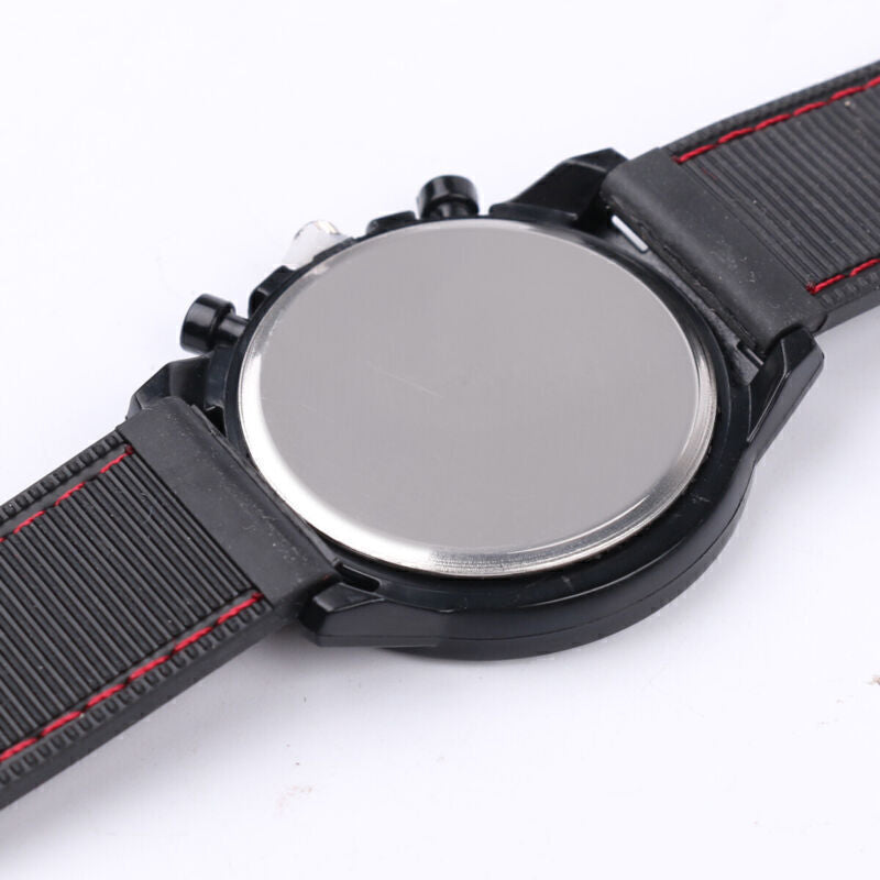 Men’s Military Watch Leather Date Quartz Analog Army Casual Dress Wrist Watches