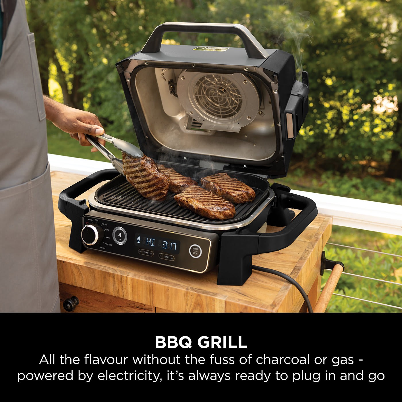 Ninja Woodfire Electric Outdoor BBQ Grill & Smoker [OG701UK]