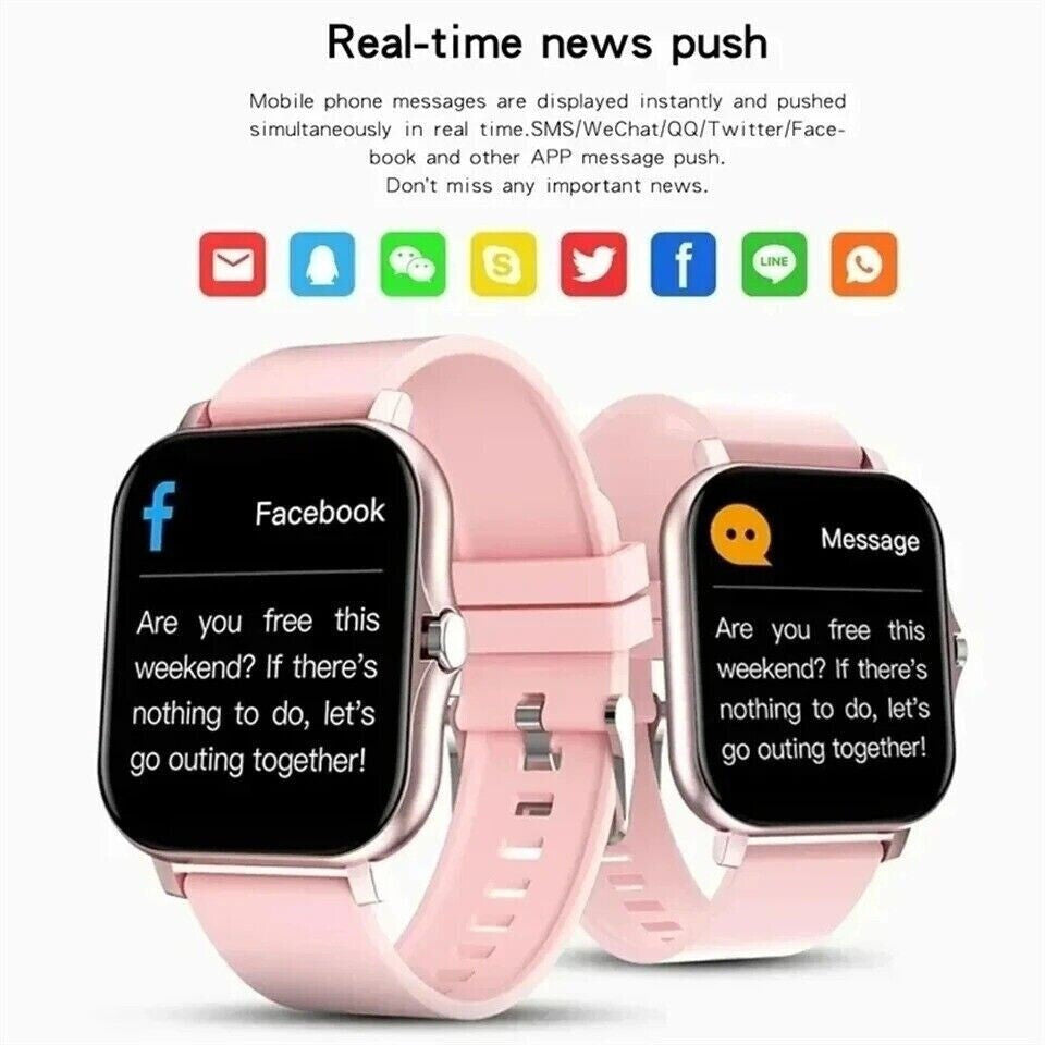 Smart Watch Men Women Fitness Tracker Blood Pressure Heart Rate Sport Watches UK