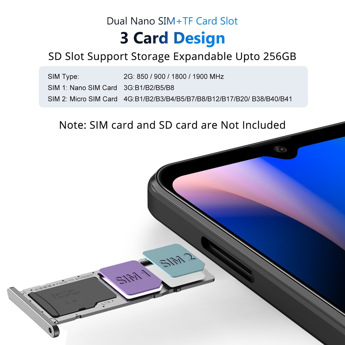 2025 Phone Unlocked 4G Android 14 Mobile Phone Smartphone 2*SIM 4/8-Core 6.3" 4G