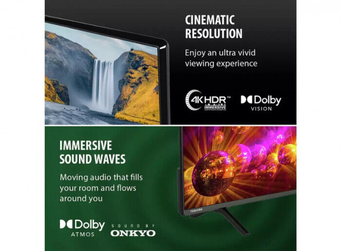 Toshiba 55 Inch 4K Ultra HD LED HDR Smart VIDAA Freely TV & Dolby - 55UV2F53DBU